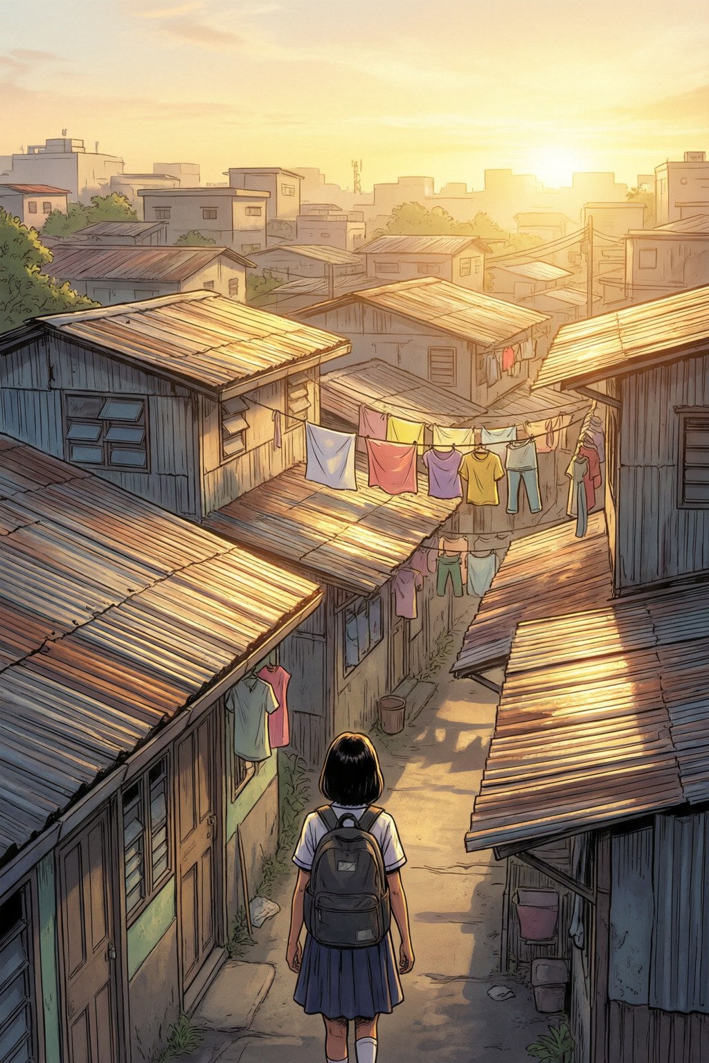 Umaga sa isang kapitbahayan sa Tondo, Maynila