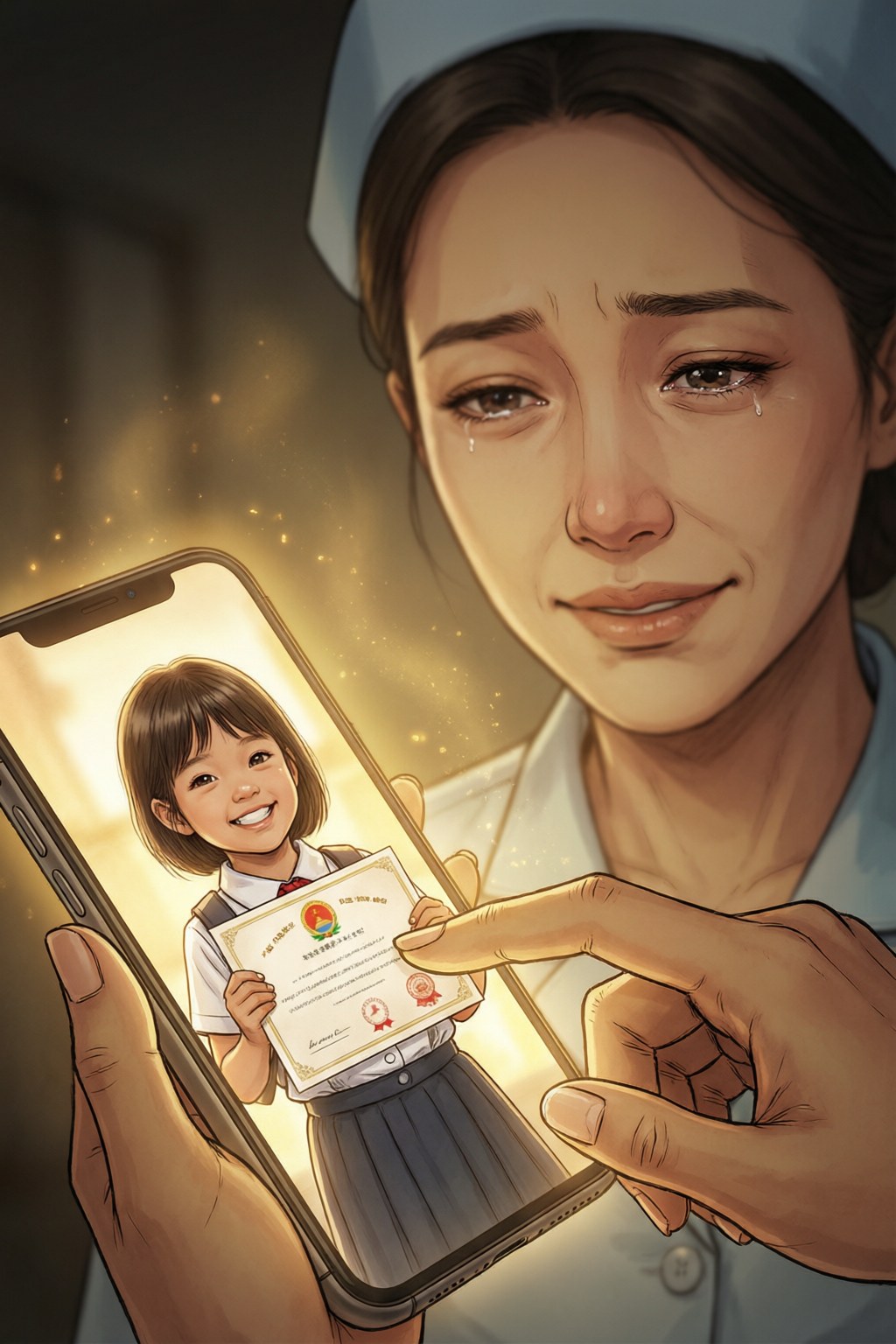 Ang mga alaala ng paglaki ng anak sa phone ni Amelia